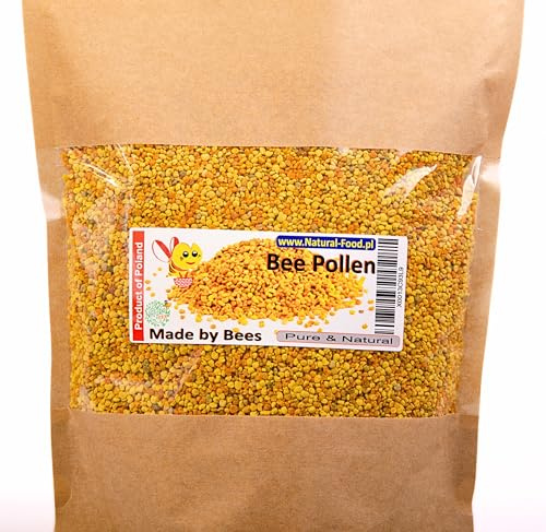 Natural Food Pollen d’Abeille Brut – 1 kg – Pur, Naturel et Frais – Produit Apicole Authentique – Origine Pologne – Riche en Nutriments – Idéal pour une Alimentation Saine