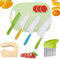 Yiomxhi Cuchillos Niños Aprendizaje,Cuchillos de Cocina para Niños Seguro Colorido,Cuchillos de Cocina Seguros para Niños, Juego de Cuchillos de Cocina de Plástico