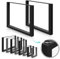 MIADOMODO® Tischgestell - Schwarz/Grau, Stahl, Industrial, für Esstisch/Couchtisch/Schreibtisch/Wohnzimmertisch, Rechteckig, Stabil, Schwerlast, Größenwahl (Schwarz, 60 x 72 cm (L x H))