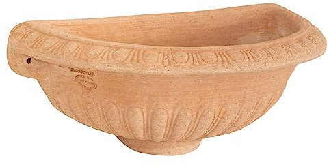 Biscottini Baignoire pour fontaine de jardin en terre cuite Fontanelle murale d'extérieur Fontaine murale Made in Italy lavabo Décoration murale