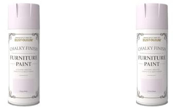 Rust-Oleum 400ml Chalky Finish Furniture Spray Paint - China Rose (Pack of 2)