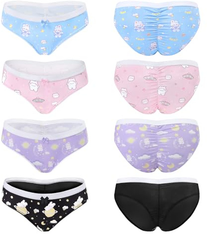 LittleForBig Women's Ladies Soft Smooth Silky Underwear Comfortable Hipster Briefs Babydoll Dreamy Galaxy 4 Pack Panties Set