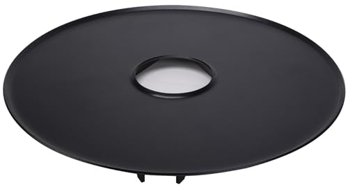 Onlyfire Plancha para Barbacoa para Parrillas de Carbón Weber 57cm Kettle, Ahumador de Tambor y Barbacoas Redondas, Plancha Redonda Revestimiento Cerámico Antiadherente, 3 Tiras de Soporte