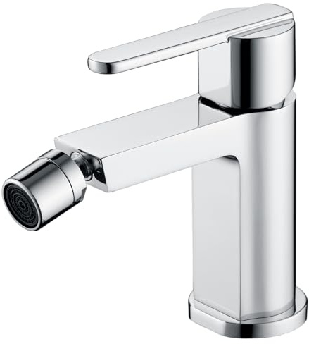 IMEX - Grifo Bidet | Grifo Monomando Bide para Baño | Grifo de Bidé con Mezclador de Agua Caliente y Fría | Griferia Bidet | Instalación Fácil | Serie Roma | Color Cromado