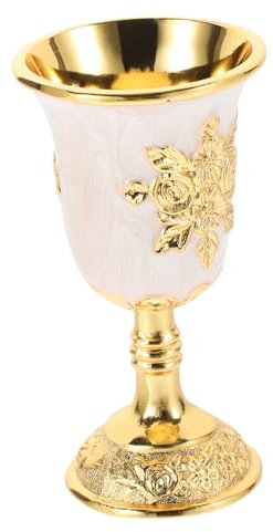Copa de cáliz vintage, Copa De Sacrificio,Copas De Vino De Alta Gama Copa De Vino Tinto Copa De Cáliz Copa De Brujería Contenedor De Vino Copa De Guerrero Copa En Relieve Multifunción(White,8.80X4.60X