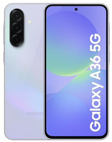 Samsung Galaxy A36 5G Smartphone, Awesome Intelligence, 8GB RAM, 256GB Storage, 50MP Camera, Awesome Lavender, 3 Year Samsung Extended Warranty (UK Version)