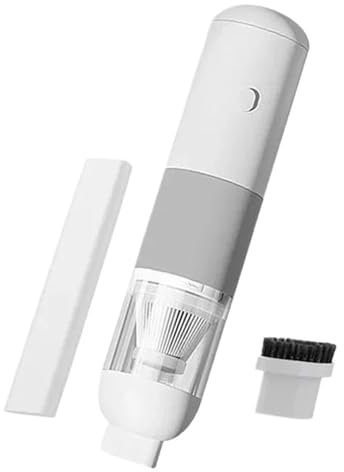 JKELPV Portátil Aspiradores Aspirador de Coche inalámbrico 3 en 1, Aspirador de automóvil, portátil, Mini recogedor de Polvo para el hogar del Coche Mini Aspiradora(White)