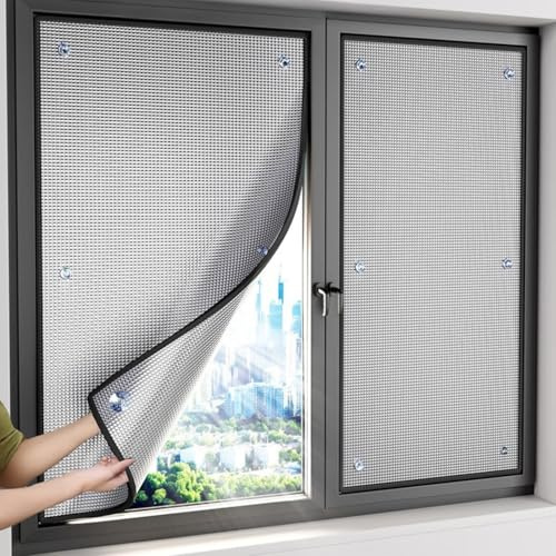 Värmereflekterande Fönsterfilm 8mm Solrum Aluminiumfolie Isoleringsfolie, Värmeisoleringsskydd För Glasfönster, Solblockerande Anti-UV Fönstertoning, Total Mörkläggningsskyddsfilm(Svart,100x115cm)