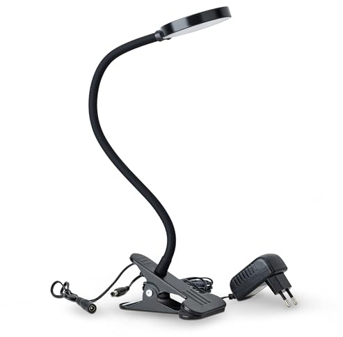 SEBSON Lampara LED a Pinza 4W para Cama - Luz de Lectura regulable