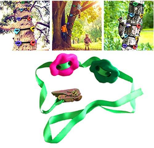 HSJCZMD Muro de Escalada, Escalada al Aire Libre apretones niños Escalada en Rocas Columpio fijaron para los niños Fácil de AssembleTree Escalada Herramienta