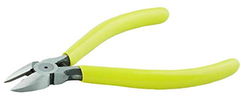 AIXONTEC Elektronik Seitenschneider klein Watenfrei in Gelb mini elektro Zange für feine Drähte/Litzenkabel und Datenkabel/Cat.7 Verlegekabel – Koaxkabel - isolierte Zange - rostfrei (1)