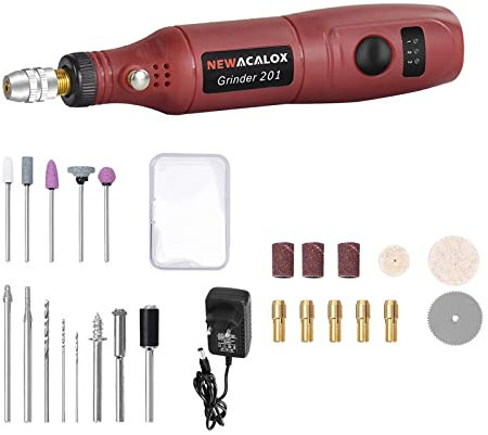 Mini Elektrischer mahlen Set/Mini Griff Elektrische Bohrmaschine Schleifmaschine Gravierstift Fräsen Polierbohrmaschine Schneidgravur Werkzeu, rot