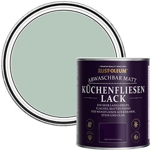 Rust-Oleum abwaschbare Küchenfliesenlack in hellgrün mit Matt Finish - Pastellgrün 750ML