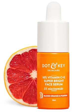 Dot & Key 10% Vitamin C + E, 5% Niacinamid Serum | Vitamin C Serum für strahlende Haut | Verblendet dunkle Flecken | Vit C mit Blutorange und Kürbis | Für Haut