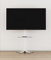 VCM TV Standfuß | Ständer Rack Fernseh | Maße ca. H. 100 x B. 61 x T. 61 cm - Xila Weiß