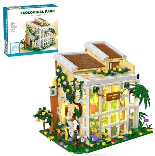 barweer Blumen Garten Haus Bausteine,City Klemmbausteine Häuser, Modular Buildings mit Bonsai Orchidee Baum (1506 Teile) Mork 031063