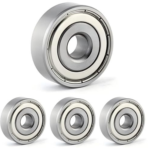 4 Stück 608 Kugellager, kugellager 8x22x7 mm, Metall Double Shielded Miniatur Rillenkugellager, Gleitlager Passend für Skateboard, Rollschuhe Roller, Inlineskaten