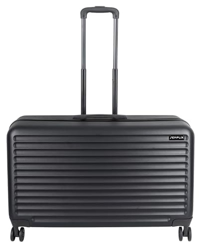 SEMPLIX Sewing machine trolley for all standard household sewing machines, hard case with high mobility and 360° manoeuvrability thanks to 4 smooth-running wheels, black, 71,5 x 30 x 40 cm, Modern