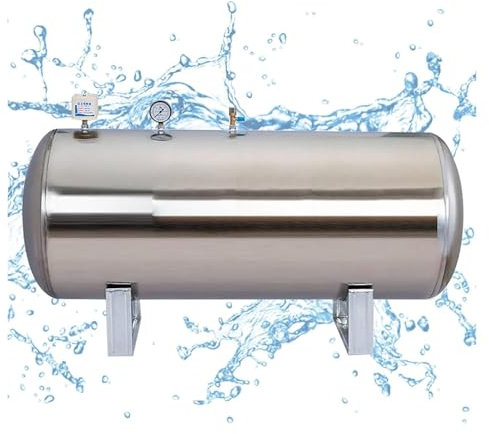 depósito de presión Industrial/ Agricultura Tanque De Presión De Acero Inoxidable, Tanque Horizontal De Presión De Agua, Tanques De Almacenamiento De Agua A Presión Para La Escuela/ Casa(53.1x25.6 in(