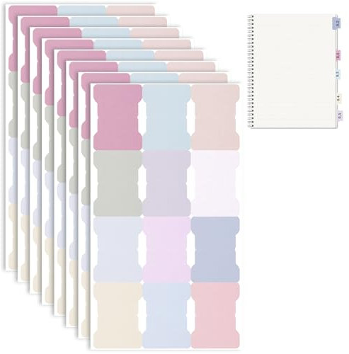 96 Stück Klebrige Index-Registerkarten Haftnotizen Tabs Pastell Monatliche Registerkarten Aufkleber Farbige Index Tabs Klebemarkierungen Papier Farbig für die Kennzeichnung Klassifizierung, mehrfarbig