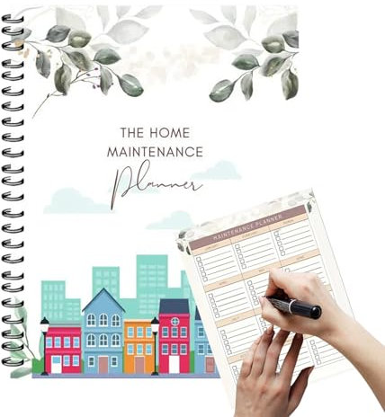 Carnet de notes d'entretien – Carnet de notes d'entretien | Liste de contrôle d'entretien | Organiseur d'étiquettes de catégorie | Livret de planification polyvalent pour la gestion des biens locatifs