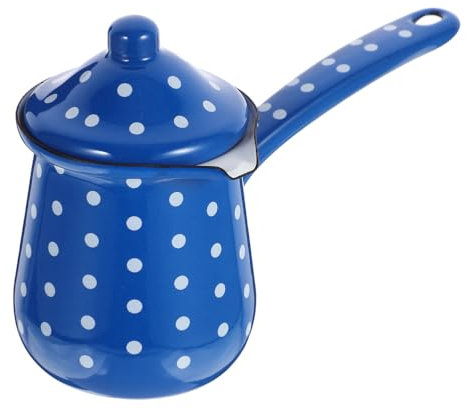 Cafetière Turque – Bouilloire à café en émail de 700 ML for café Turc Authentique, cafetière rétro avec Longue poignée