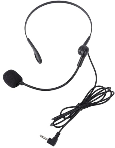 Aramox Headsetmikrofon, 3,5 Mm Hane Justerbar Trådad Mikrofonbom för Röstförstärkare Undervisningscoachingpresentationer