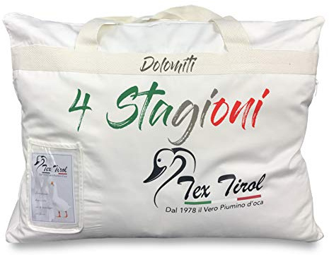 PIUMINO oca TEX TIROL © DOLOMITI 4 stagioni 50% PIUMINO OCA / 50% PIUMA OCA tutte le misure - MATRIMONIALE 2 PIAZZE CM. 250X200
