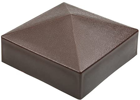 MroMax Fence Post Plastic Cap Pick New Wood Fence Post Caps for Pressure Treated Wood 1Pcs Brown 90x90mm