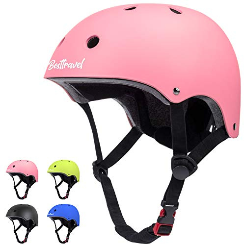 Besttravel Kinder Helm, Kleinkind Helm Einstellbare Kleinkind Fahrrad Helm Alter 3-8 Jahre alt Jungen Mädchen Multi-Sport Sicherheit (Rosa, 48-54cm)