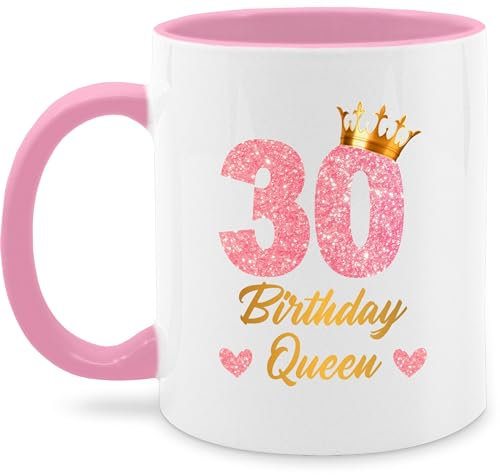 Tasse Tassen 325ml - 30. Geburtstag - 30 Birthday Queen Geburtstags Königin Geburtstagsgeschenk 30-325 ml - Rosa - jahre spruch frauen zum dreissig 30th kaffeetasse jährigen 30ig kaffeetassen