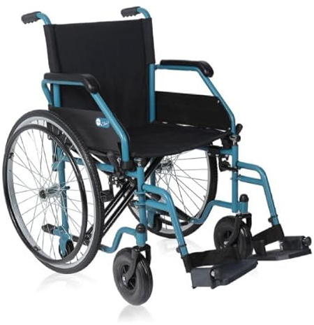 Moretti Carrozzina adattiva pieghevole START 3 - ARDEA ONE, Celeste, 43CM, 19kg, Portata max 130kg