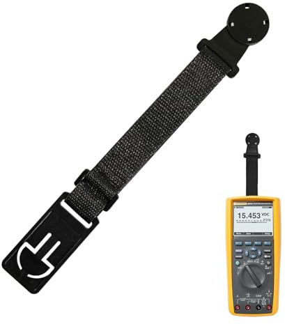 Multimeter Magnetic Hanging Strap,1 Set Adjustable Magnetic Strap Kit,Hanging Loop Strap Magnet Hanger Kit for Fluke Digital Multimeter Tester(Black)