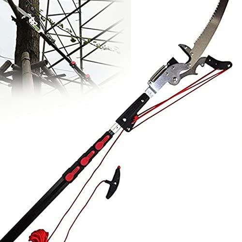 TRNMOP Tijeras de podar con Sierra de pértiga, podadoras de árboles de Gran Alcance, Sierra de pértiga telescópica, para podar Ramas y Hojas, Sierra para Ramas de árboles frutales de Gran altitud,