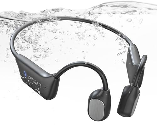Relxhome Casque Conduction Osseuse Bluetooth 5.4, Ecouteur Waterproof Natation, Mémoire MP3 32G Intégrée, Lecteur MP3 Étanche IPX8, Écouteur Natation sans Fil, Ecouteur Piscine pour Nager