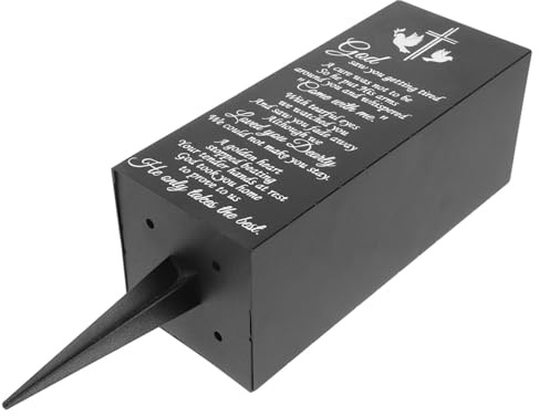 LIOOBO Metal Flower Holder for Grave Vases Outdoor Cemetery Spike Flower Arrangement Holder Memorial Vases for Grave Decor Spike Base