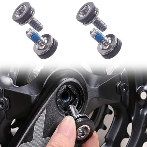 UIEXAY 4 X 8 Mm Sechskant-Kurbelarm-Befestigungsschrauben Mit Kappen – Kappenlose Tretlager-Schrauben Für Mountainbikes Und Rennräder – Kompatibel Mit Fsa, Suntour, Prowheel Und Mehr