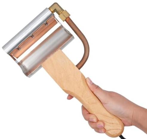 Coltello elettrico per miele con manico isolato, strumento per l'apicoltura per l'estrazione del miele, forniture per api calde per una rimozione efficiente della cera