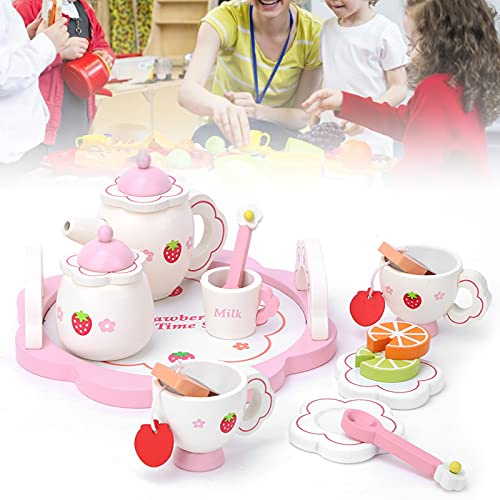 Bewinner Ensemble de Jouets de Vaisselle à thé à Haute Simulation pour Enfants, Ensemble de Jeu de Cuisine Sûr avec des Couleurs Vives pour Le Développement Social, adapté aux Enfants de 3 Ans et