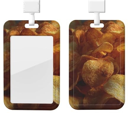 Skjutbar ID-bricka hållare hårdplast märkeshållare potatischips ID-korthållare vertikal bricka rulle med klart fönster kortskydd fodral namnbricka hållare för kontor