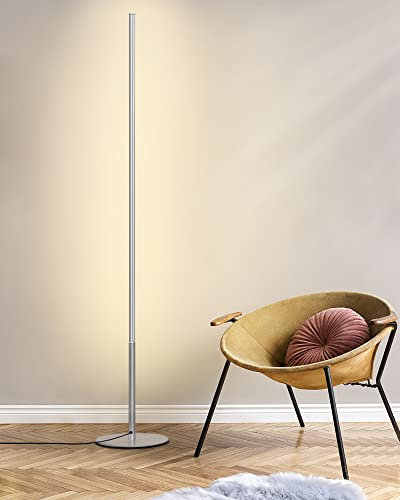 EDISHINE Modern LED Floor Lamp, 57.5 Minimalist Dimmable Corner Lighting, Standing Tall Floor Lamp for Living Room, Bedroom, Office, 3000K Warm White Light
