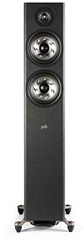 Polk Audio Reserve Series R600 Tower Speaker, 1 Pinnacle Ring Tweeter & Dual 6.5 Turbine Cone Woofers, Hi-Res Certified, Dolby Atmos & IMAX Enhanced for Dynamic Home Theater Audio, Black