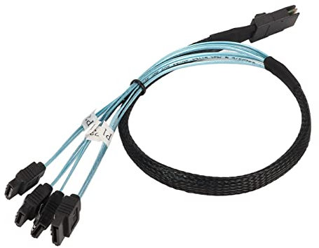 Intern Mini SAS Till SATA-kabel, 12 Gbps Mini SAS Till 4 SATA 7-stifts Rakhuvudkabel, SFF 8087 Till 4 SATA Breakout-kabel, Serverdator Disk Hårddisk Datakabel (1m)