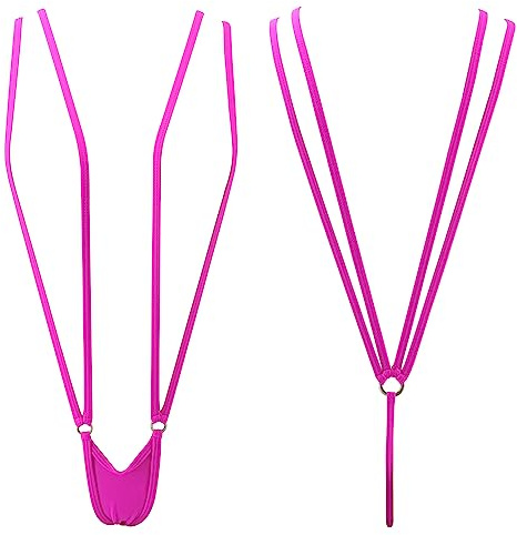 SHERRYLO Slingshot Bikini pour Femme avec String en G et Bas à Bretelles extrêmes, 1881-fuchsia, Taille Unique