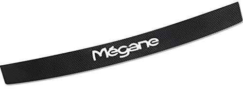 Symilov Striscia Protezione Paraurti Posteriore Auto per Ren-Ault Megane, Adesivo Piastra Davanzale Bagagliaio in Fibra Carbonio di AntiGraffio - Accessori Decorativi Styling,Black