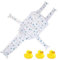 1 red de baño para bebés, 3 patos de juguete, soporte para bañera de bebé, marco de red de bañera plegable, alfombrilla de baño en forma de cruz, accesorios de baño, accesorios de baño para recién