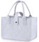 DASHUAIGE Filztasche Einkaufstasche, 39 x 26 x 20 cm Große Einkaufs-Tasche mit Henkel, filztaschen shopper klein, Filz Henkeltasche Tragetasche zur Spielzeug Aufbewahrung (Grau)