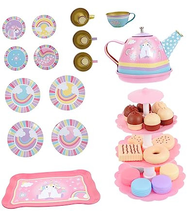 BESTonZON 1 Juego Juego de té de la casa de Juego Torre de postres de Juguete Juguetes educativos para niños Unicornios Brain Toys Juguetes de niña Juguetes Infantiles Rompecabezas Colocar