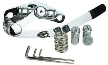 Guyker Tremolo Guitar Bridge Stop Bar, Tune-O-Matic Style Bridge Toppiece Compatible with LP SG Electric Guitars Replacement Part (TM85X, Chrome)