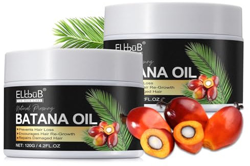 P-Beauty Bio Batana Öl 2x120g - für Haarwachstum & Haarpflege, Feuchtigkeit für Haare, Haut & Nägel - Stärkt Haarfollikel, repariert Spliss & Haar Schäden, Anti-Frizz, Glänzendes & Geschmeidiges Haar